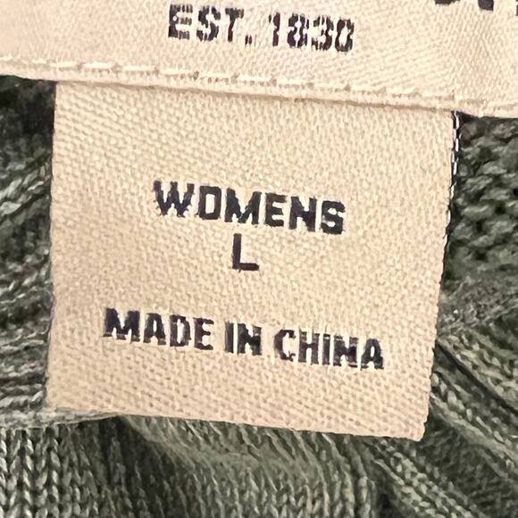 WOOLRICH Women’s Zip Front Cotton/Ramie Cardigan  Lg  Retro Grunge Fall Preppy - Picture 7 of 9